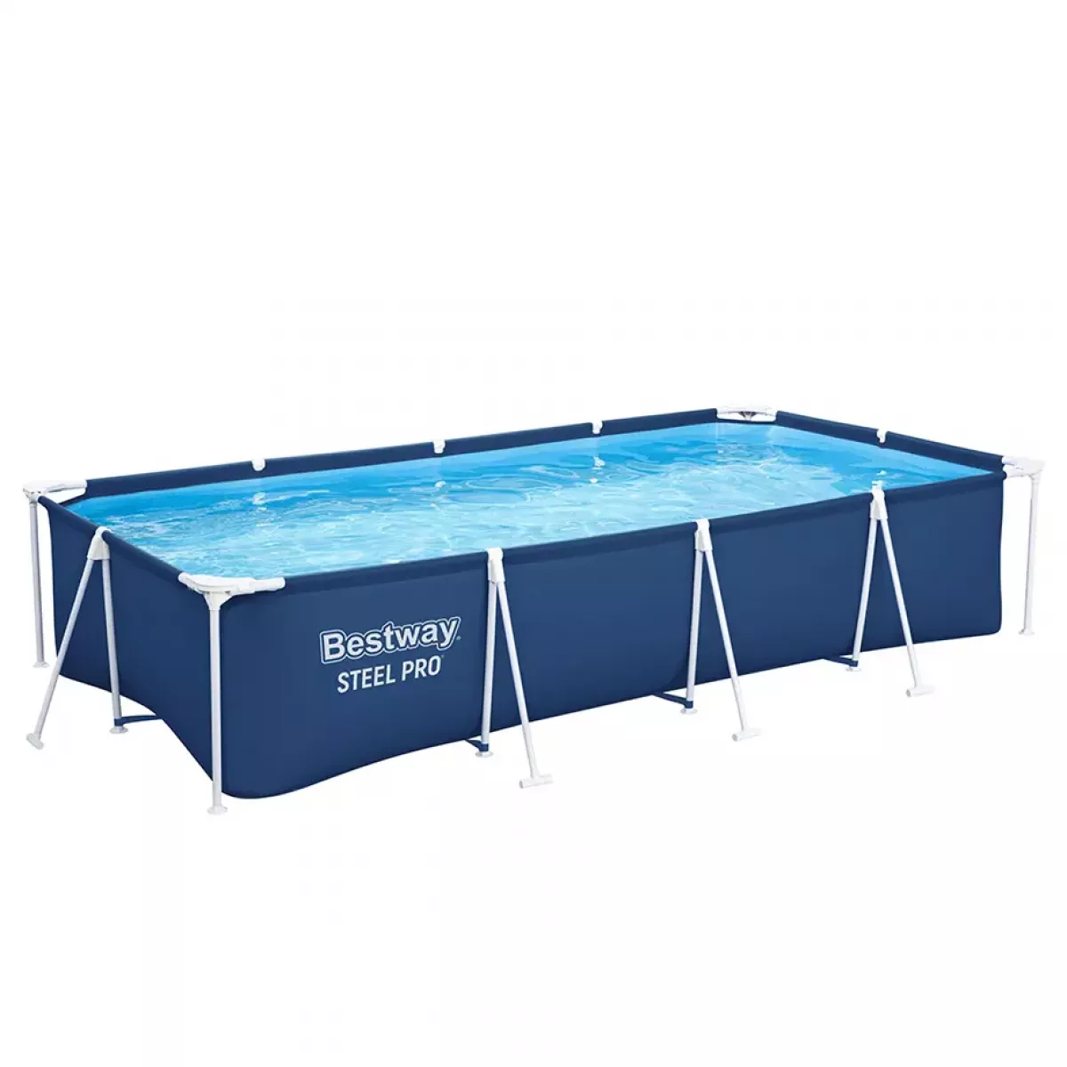 Бассейн каркасный 400x211x81 см прямоугольный без фильтра-насоса BESTWAY 56405 Бассейн каркасный 400x211x81 см прямоугольный без фильтра-насоса BESTWAY 56405